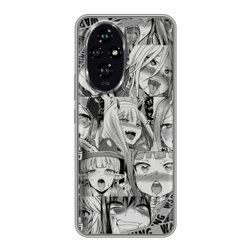 Силиконовый чехол на Honor 200 с принтом Ahegao Ахегао Аниме