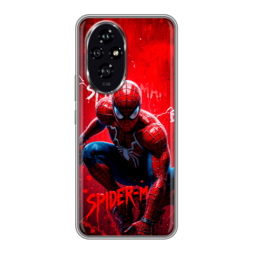 Силиконовый чехол на Honor 200 с принтом Spiderman Человек паук
