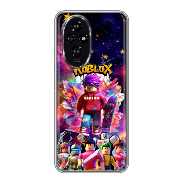Силиконовый чехол на Honor 200 с принтом Roblox Роблокс