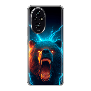 Силиконовый чехол на Honor 200 с принтом Медведь