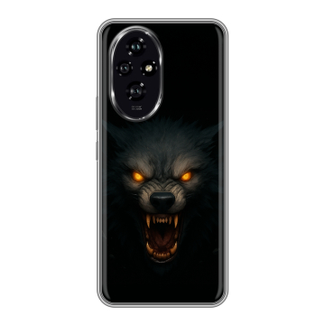 Силиконовый чехол на Honor 200 с принтом Волк