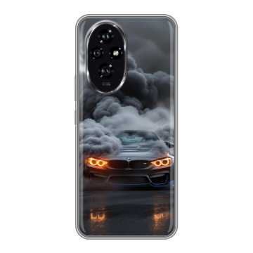 Силиконовый чехол на Honor 200 с принтом BMW БМВ