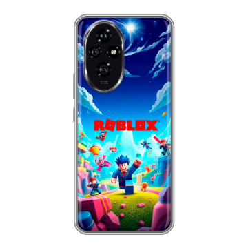 Силиконовый чехол на Honor 200 с принтом Roblox Роблокс
