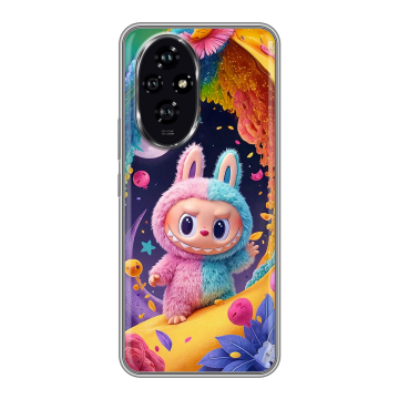 Силиконовый чехол на Honor 200 с принтом Labubu Лабубу
