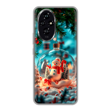 Силиконовый чехол на Honor 200 с принтом Новый год