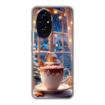 Силиконовый чехол на Honor 200 с принтом Новый год