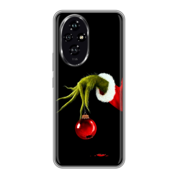 Силиконовый чехол на Honor 200 с принтом Новый год Гринч