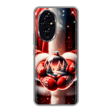 Силиконовый чехол на Honor 200 с принтом Новый год