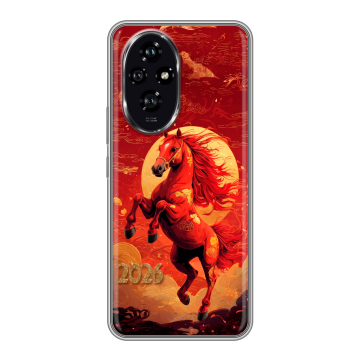 Силиконовый чехол на Honor 200 с принтом Новый год