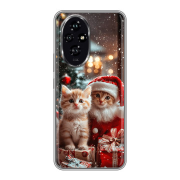 Силиконовый чехол на Honor 200 с принтом Новый год
