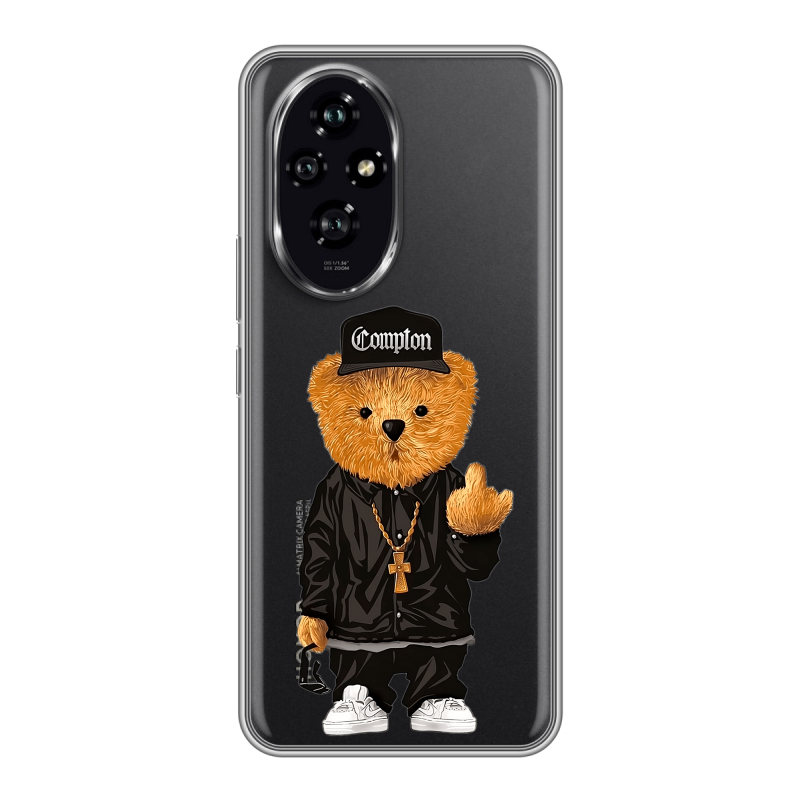 Силиконовый чехол на Honor 200 с принтом Плюшевый медведь Силиконовый чехол на Honor 200 с принтом Плюшевый медведь