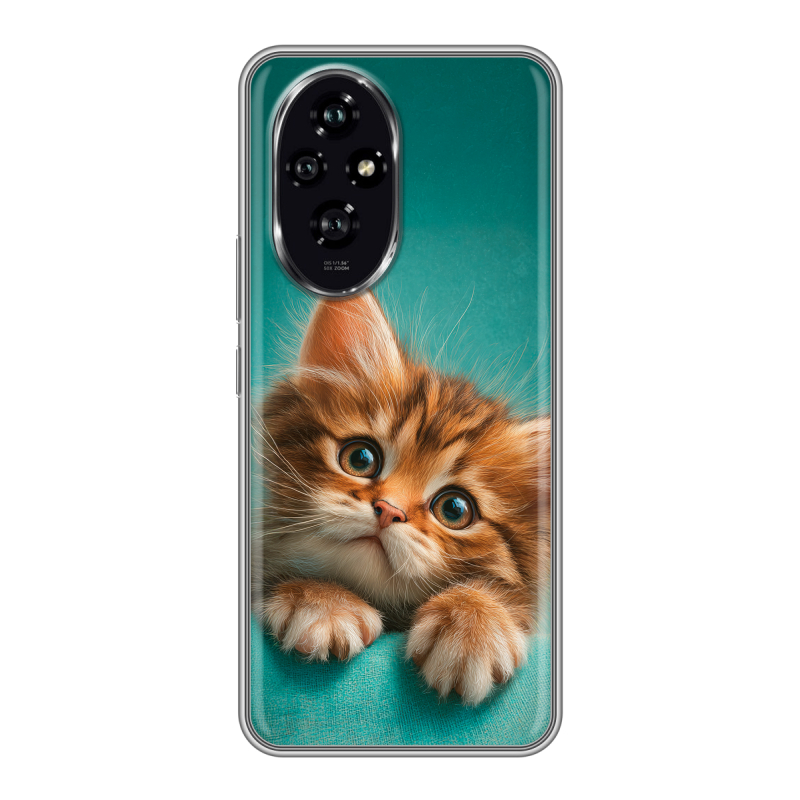 Силиконовый чехол на Honor 200 с принтом котенок Силиконовый чехол на Honor 200 с принтом котенок