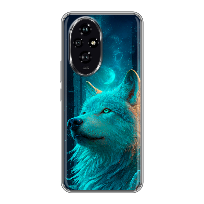 Силиконовый чехол на Honor 200 с принтом бабочки саккура Силиконовый чехол на Honor 200 с принтом бабочки саккура