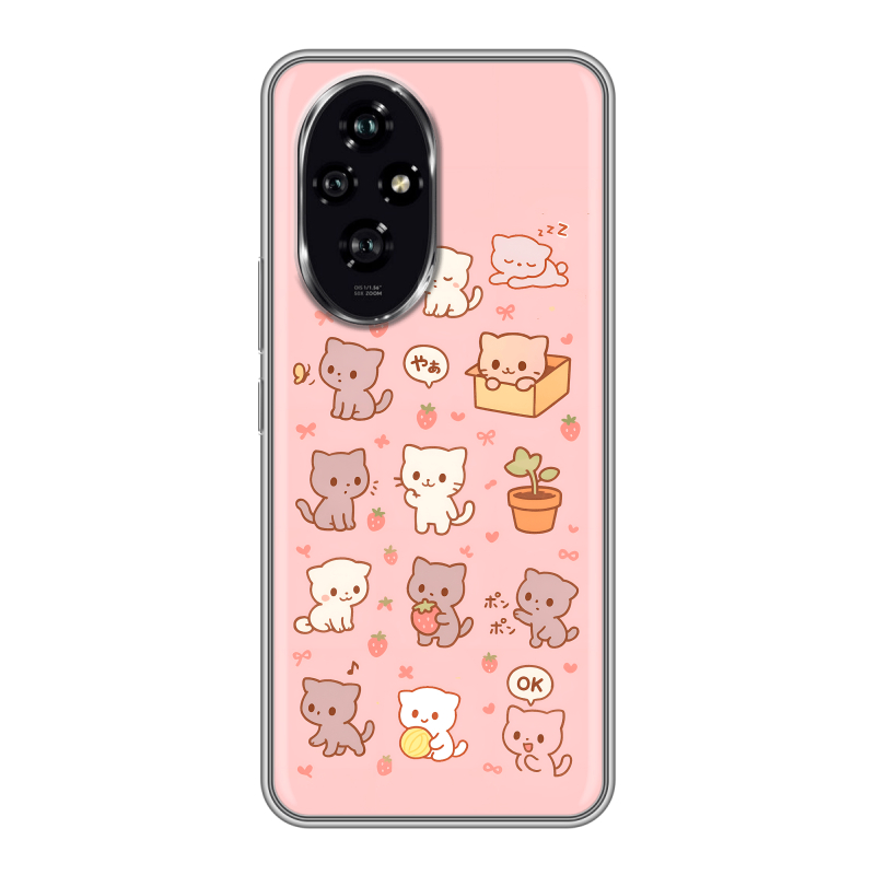 Силиконовый чехол на Honor 200 с принтом Hello Kitty Хелоу Кити Силиконовый чехол на Honor 200 с принтом Hello Kitty Хелоу Кити