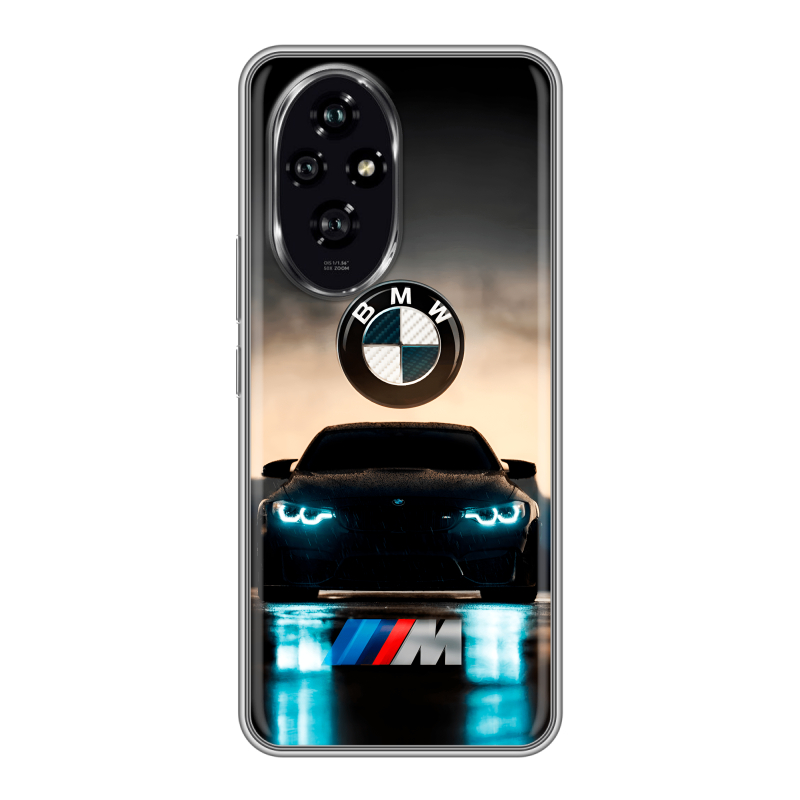 Силиконовый чехол на Honor 200 с принтом БМВ BMW Силиконовый чехол на Honor 200 с принтом БМВ BMW