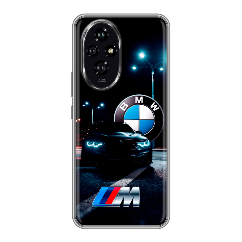 Силиконовый чехол на Honor 200 с принтом БМВ BMW Силиконовый чехол на Honor 200 с принтом БМВ BMW