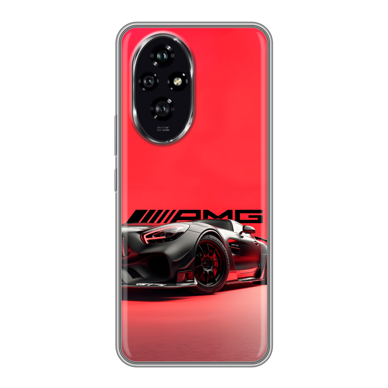 Силиконовый чехол на Honor 200 с принтом Мерседес Mercedes AMG Силиконовый чехол на Honor 200 с принтом Мерседес Mercedes AMG
