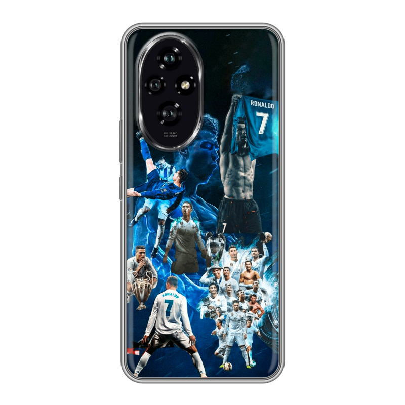 Силиконовый чехол на Honor 200 с принтом Реал Роналдо Силиконовый чехол на Honor 200 с принтом Реал Роналдо