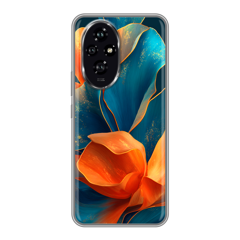 Силиконовый чехол на Honor 200 с принтом Цветы Силиконовый чехол на Honor 200 с принтом Цветы