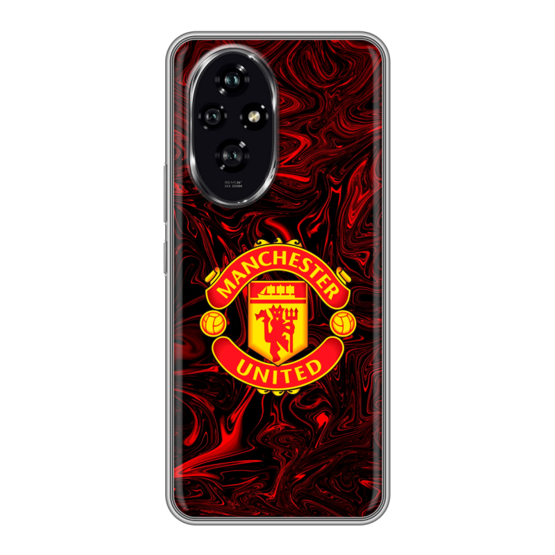 Силиконовый чехол на Honor 200 с принтом Manchester United Силиконовый чехол на Honor 200 с принтом Manchester United