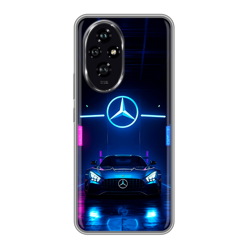Силиконовый чехол на Honor 200 с принтом Mercedes Мерседес Силиконовый чехол на Honor 200 с принтом Mercedes Мерседес