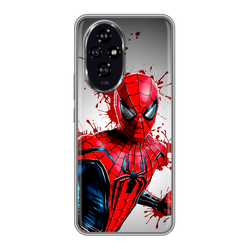 Силиконовый чехол на Honor 200 с принтом Spiderman Человек паук Силиконовый чехол на Honor 200 с принтом Spiderman Человек паук