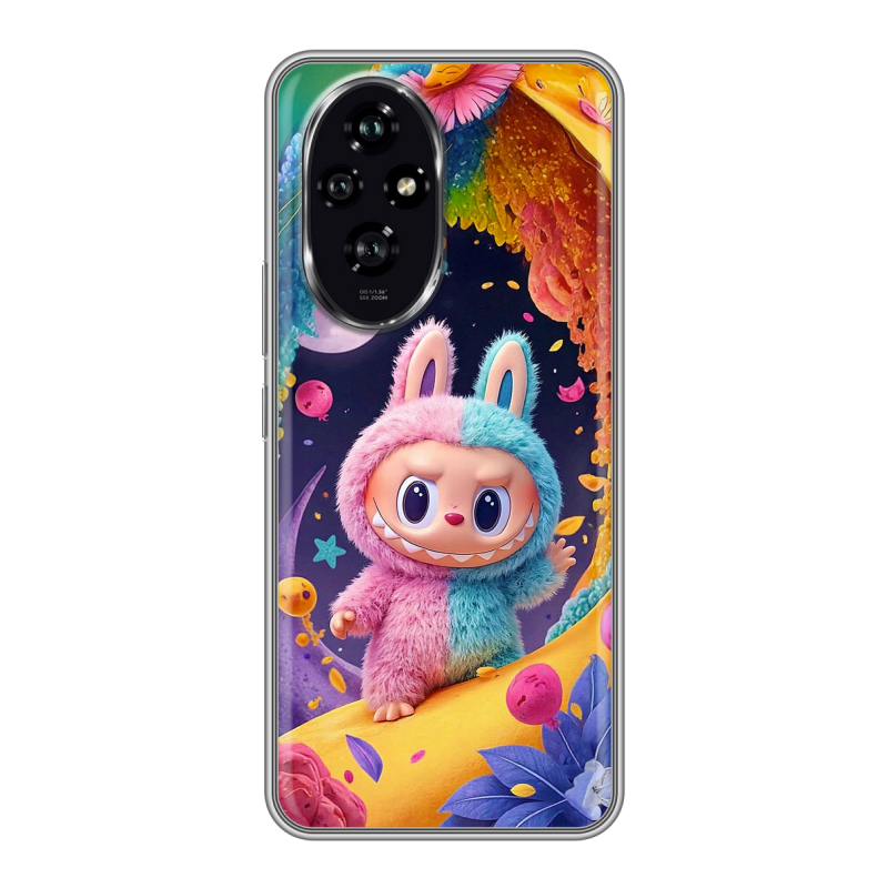 Силиконовый чехол на Honor 200 с принтом Labubu Лабубу Силиконовый чехол на Honor 200 с принтом Labubu Лабубу