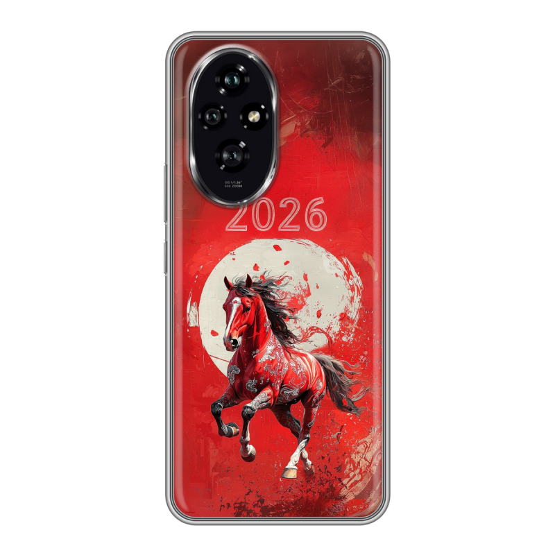 Силиконовый чехол на Honor 200 с принтом Новый год Силиконовый чехол на Honor 200 с принтом Новый год