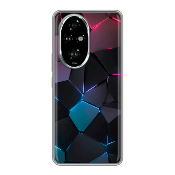 Силиконовый чехол на Honor 200 Pro с принтом Геометрия неона Силиконовый чехол на Honor 200 Pro с принтом Геометрия неона