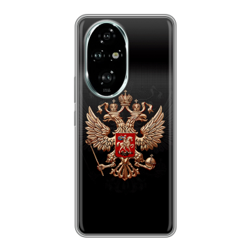 Силиконовый чехол на Honor 200 Pro с принтом Герб России Силиконовый чехол на Honor 200 Pro с принтом Герб России