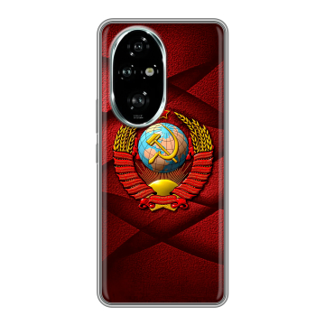 Силиконовый чехол на Honor 200 Pro с принтом Герб СССР Силиконовый чехол на Honor 200 Pro с принтом Герб СССР