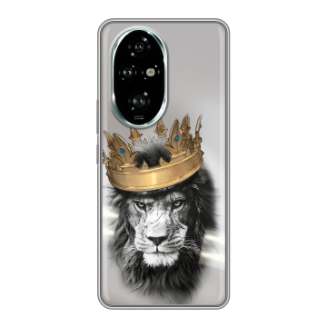 Силиконовый чехол на Honor 200 Pro с принтом Лев с короной Силиконовый чехол на Honor 200 Pro с принтом Лев с короной