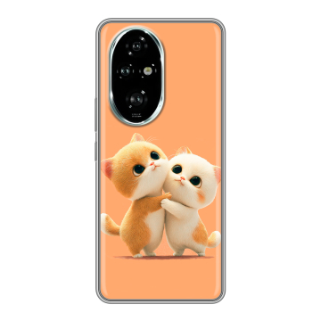 Силиконовый чехол на Honor 200 Pro с принтом Милые котики Силиконовый чехол на Honor 200 Pro с принтом Милые котики