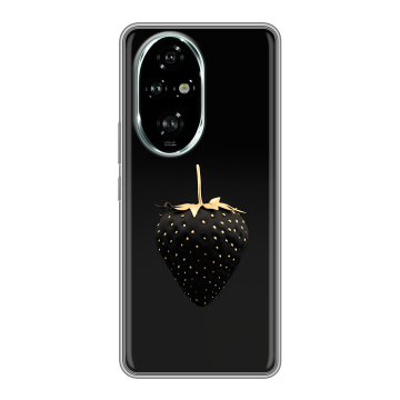 Силиконовый чехол на Honor 200 Pro с принтом Черная клубника Силиконовый чехол на Honor 200 Pro с принтом Черная клубника