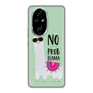 Силиконовый чехол на Honor 200 Pro с принтом Лама Силиконовый чехол на Honor 200 Pro с принтом Лама