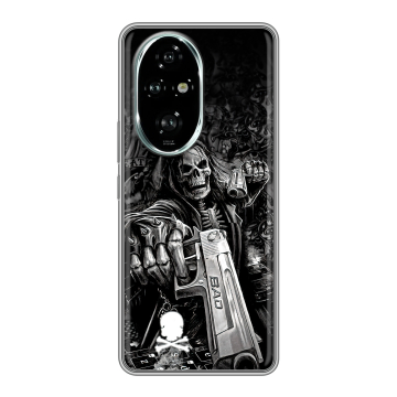 Силиконовый чехол на Honor 200 Pro с принтом Скелет Силиконовый чехол на Honor 200 Pro с принтом Скелет