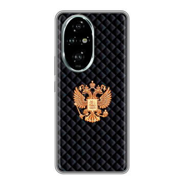 Силиконовый чехол на Honor 200 Pro с принтом Герб России принт Силиконовый чехол на Honor 200 Pro с принтом Герб России принт