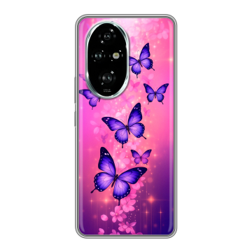 Силиконовый чехол на Honor 200 Pro с принтом Бабочки Силиконовый чехол на Honor 200 Pro с принтом Бабочки