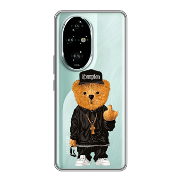 Силиконовый чехол на Honor 200 Pro с принтом Мишка