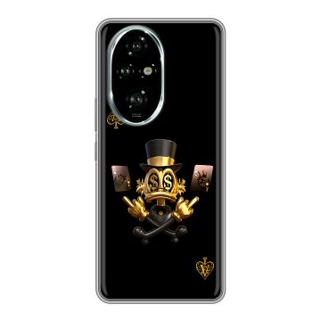 Силиконовый чехол на Honor 200 Pro с принтом Золотой скрудж макдак