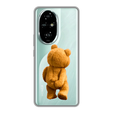 Силиконовый чехол на Honor 200 Pro с принтом Медведь Силиконовый чехол на Honor 200 Pro с принтом Медведь