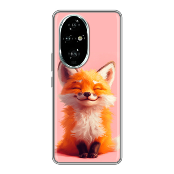 Силиконовый чехол на Honor 200 Pro с принтом милая лиса Силиконовый чехол на Honor 200 Pro с принтом милая лиса