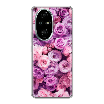 Силиконовый чехол на Honor 200 Pro с принтом лавандовые розы