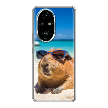 Силиконовый чехол на Honor 200 Pro с принтом Капибара Силиконовый чехол на Honor 200 Pro с принтом Капибара