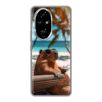 Силиконовый чехол на Honor 200 Pro с принтом Капибара Силиконовый чехол на Honor 200 Pro с принтом Капибара