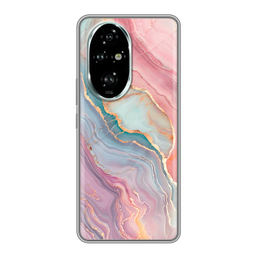 Силиконовый чехол на Honor 200 Pro с принтом розовый мрамор Силиконовый чехол на Honor 200 Pro с принтом розовый мрамор