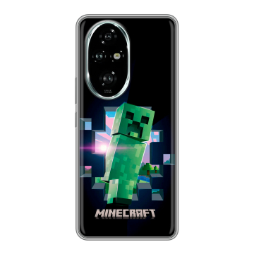 Силиконовый чехол на Honor 200 Pro с принтом Майнкрафт Minecraft Силиконовый чехол на Honor 200 Pro с принтом Майнкрафт Minecraft