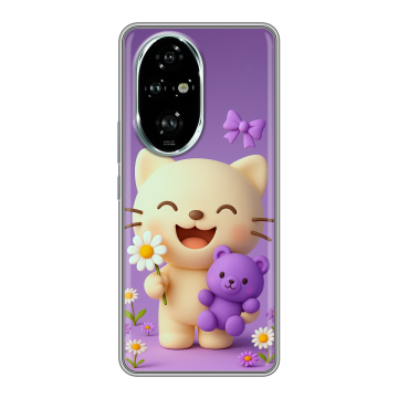 Силиконовый чехол на Honor 200 Pro с принтом для девочек