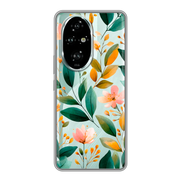 Силиконовый чехол на Honor 200 Pro с принтом Цветы паттерн