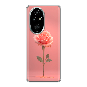 Силиконовый чехол на Honor 200 Pro с принтом Розовая роза